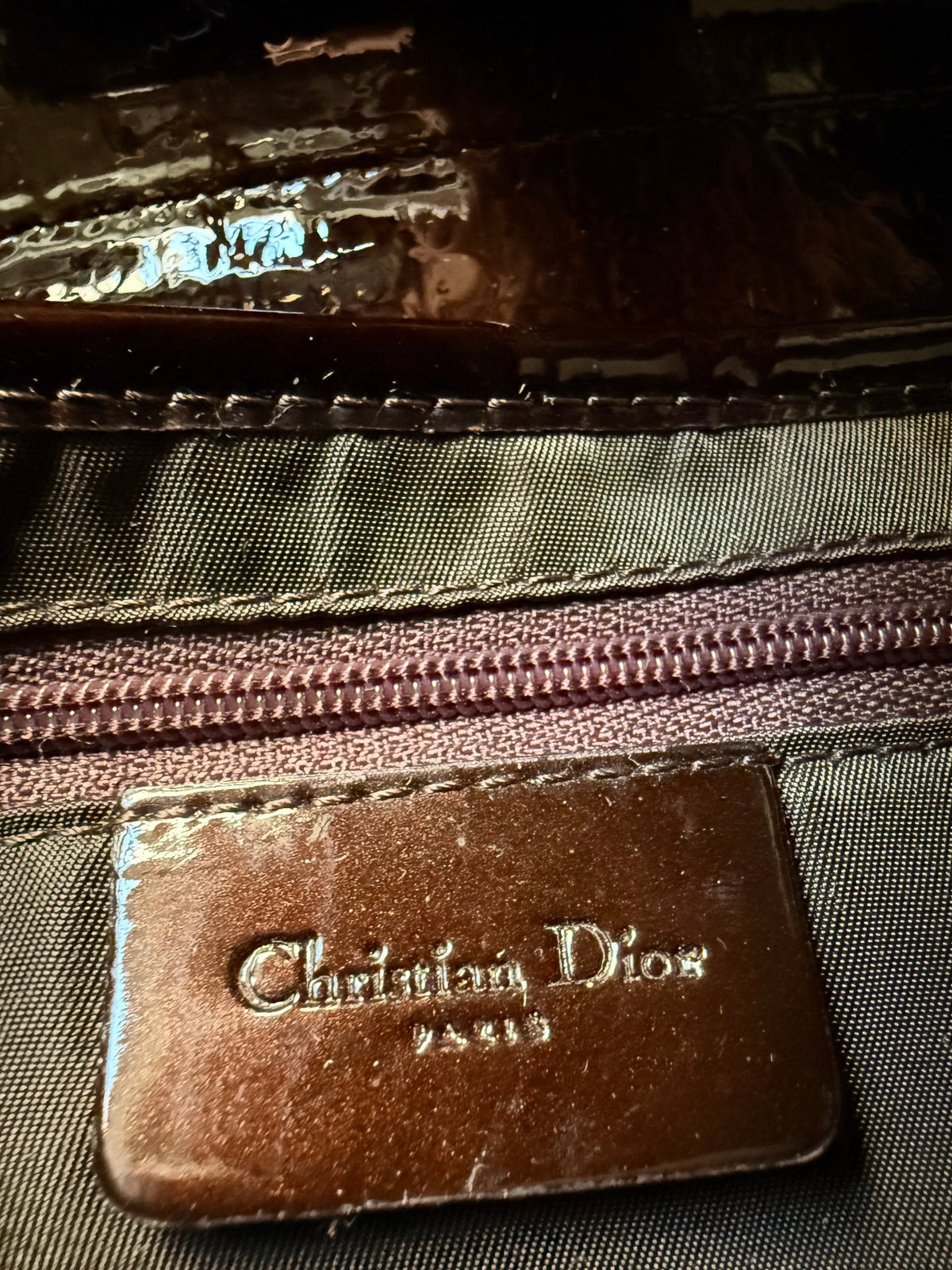 Dior Vintage Patent Leather Saddle