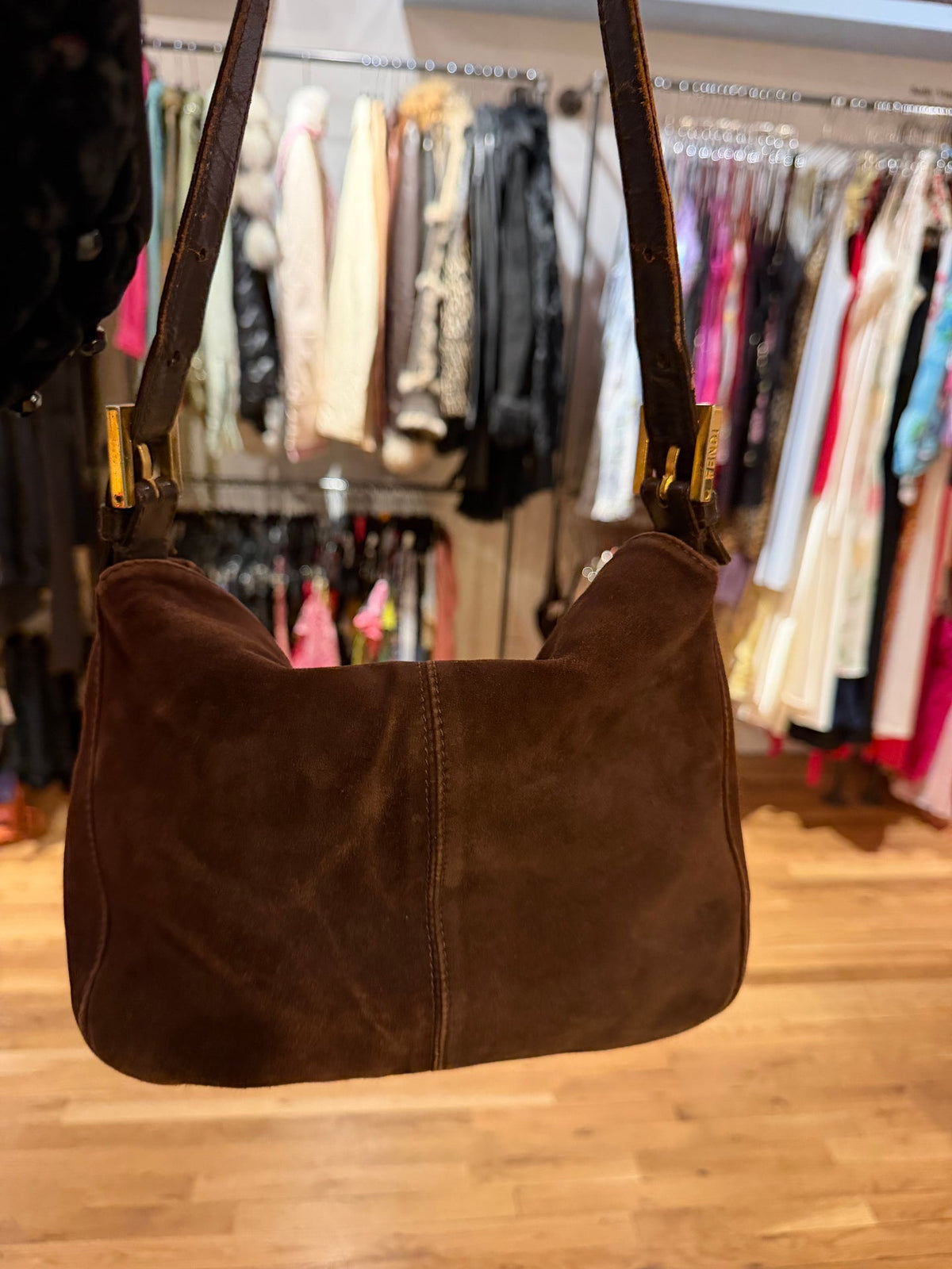 “As is” brown suede Fendi TUV #32192