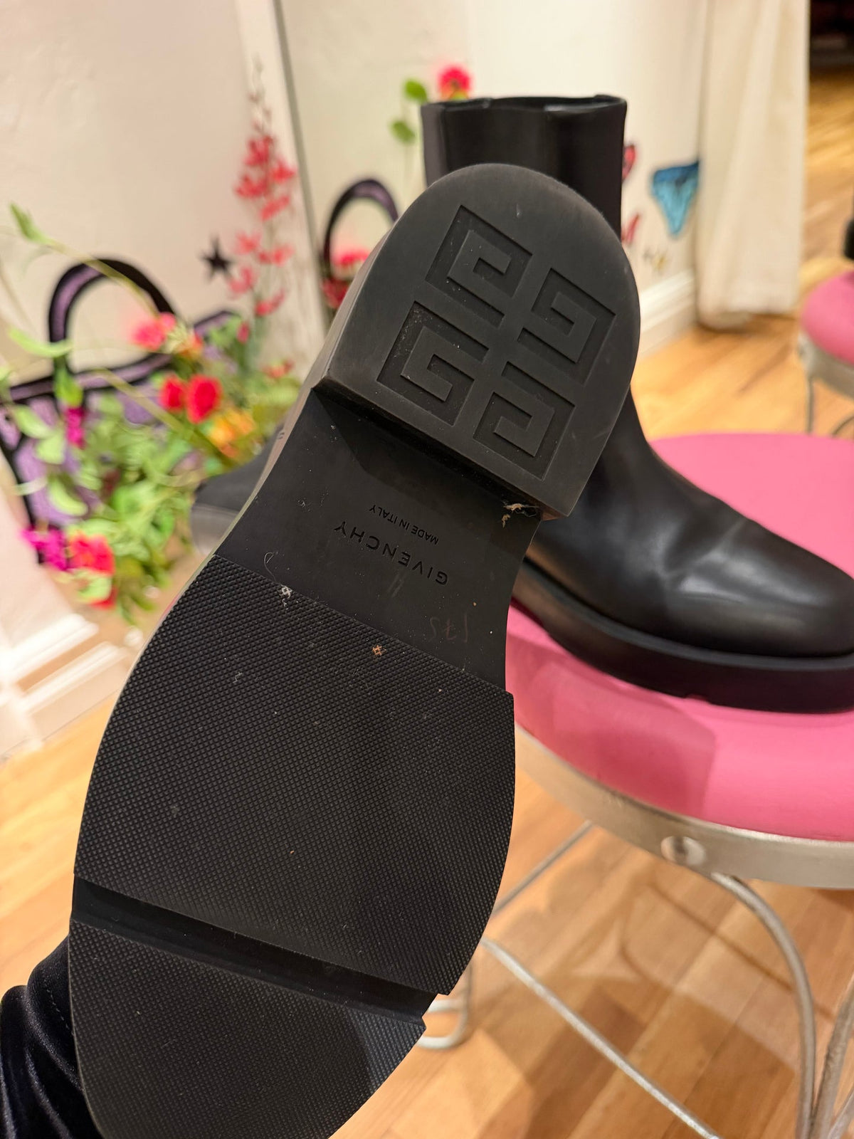 Givenchy black combat boots size 7.5/8 - TUV #94316