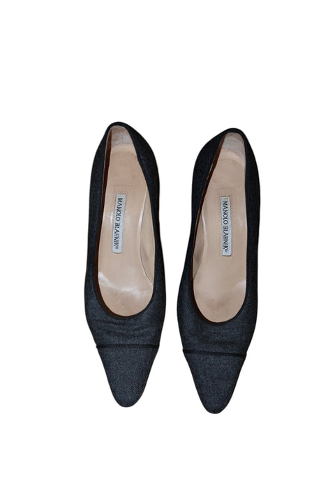 Manolo Blahnik dark grey wool heels (38)