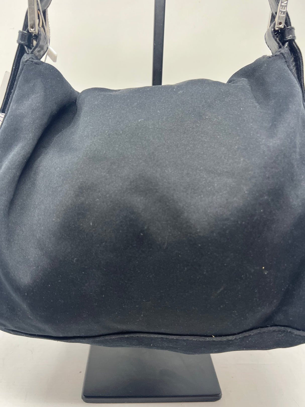 #69 Fendi Mamma Baguette Black neoprene Leather