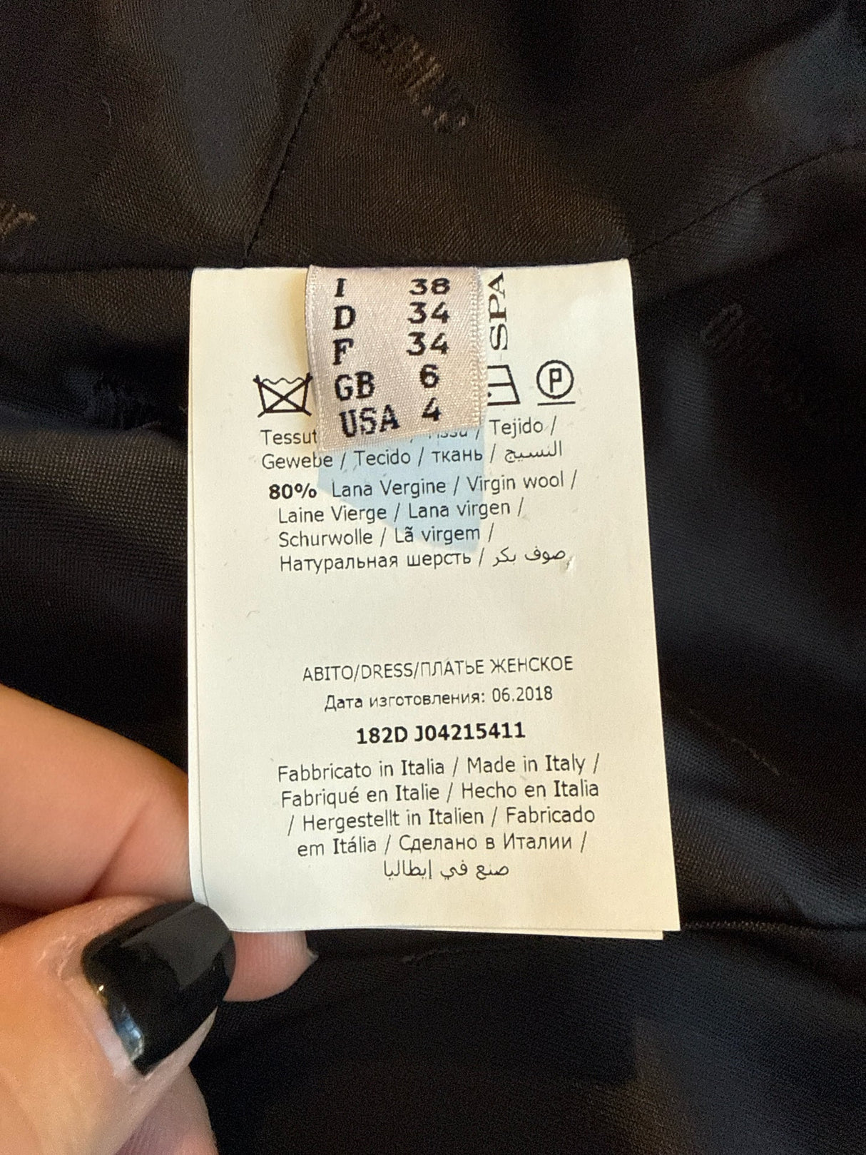 Moschino Pink & Black Wool & Faux Leather Trim Size 4 Dress