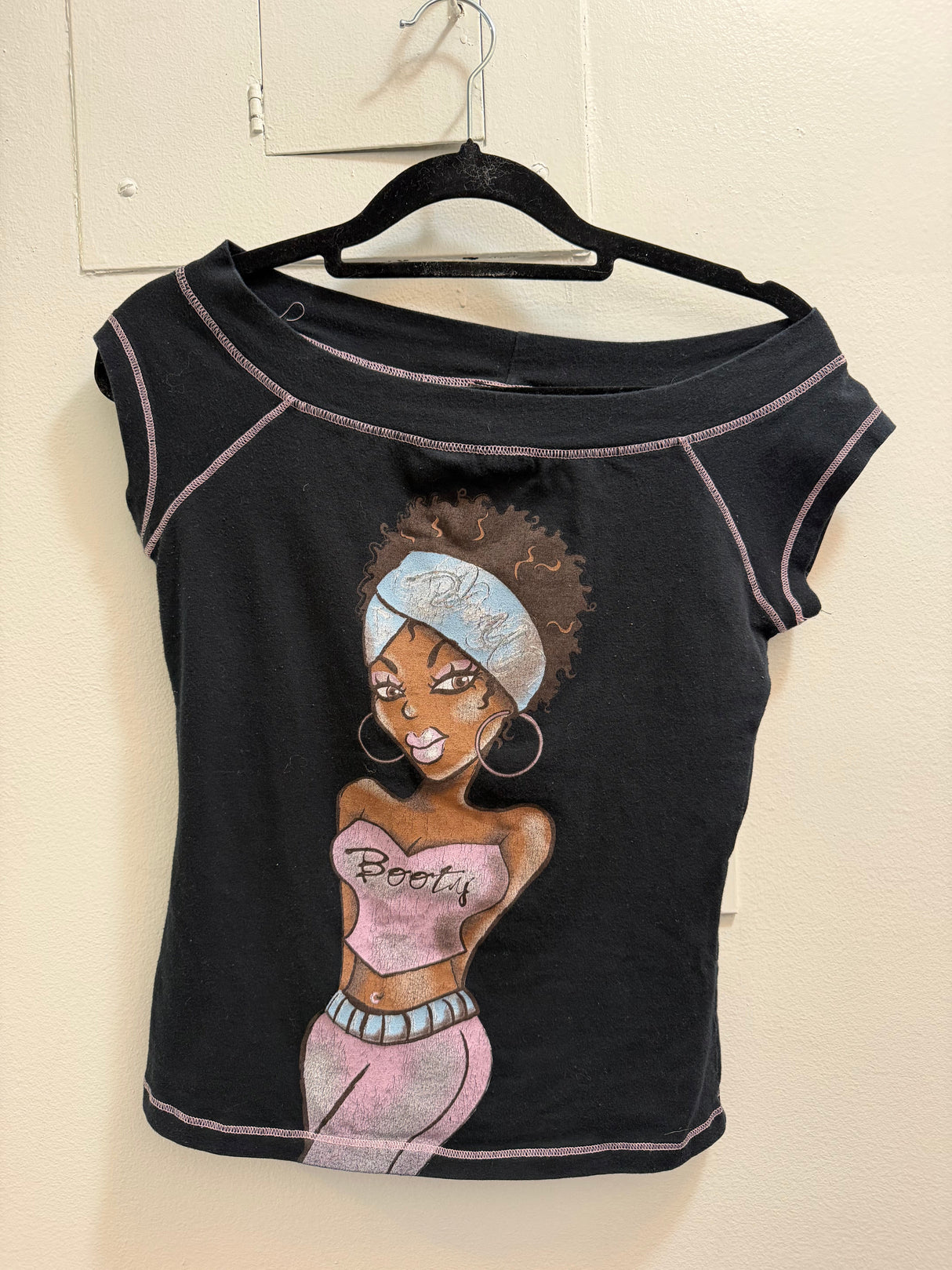 Booty y2k black tee - tuv #657654