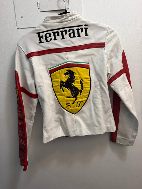 Vintage Ferrari 100% leather racing jacket - TUV #00012