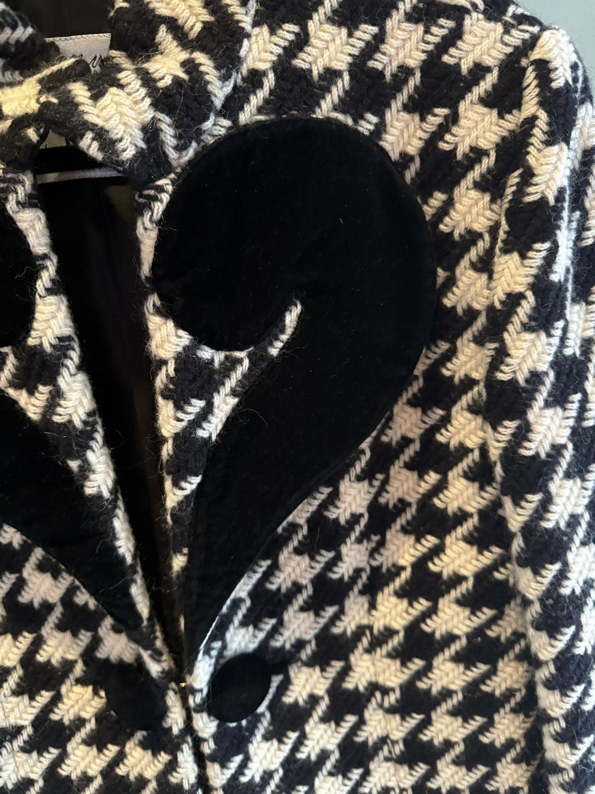 Moschino Cheap & Chic Black White Question Mark Wool & Mohair Jacket