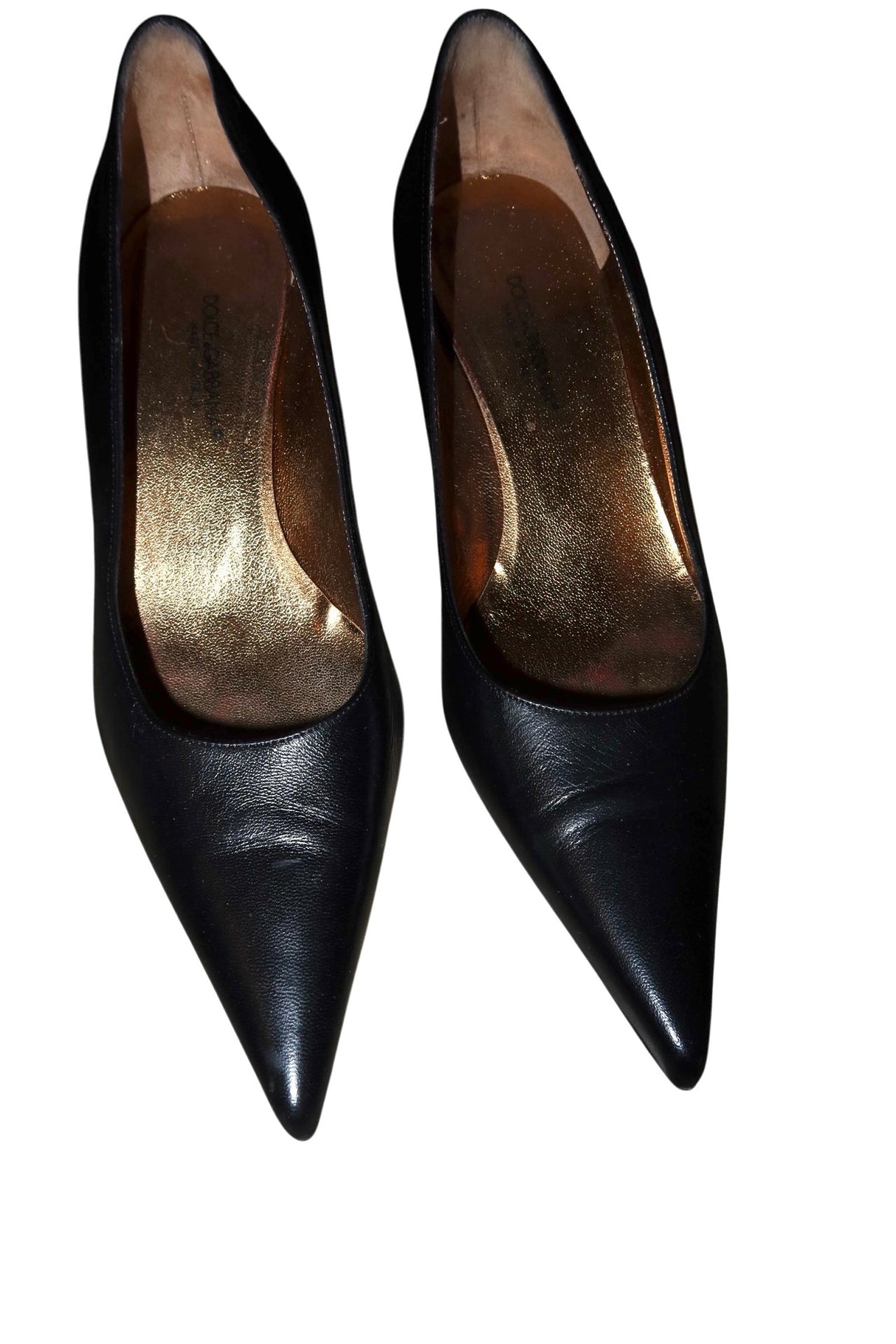 Dolce & Gabbana black leather pump heels (35.5)
