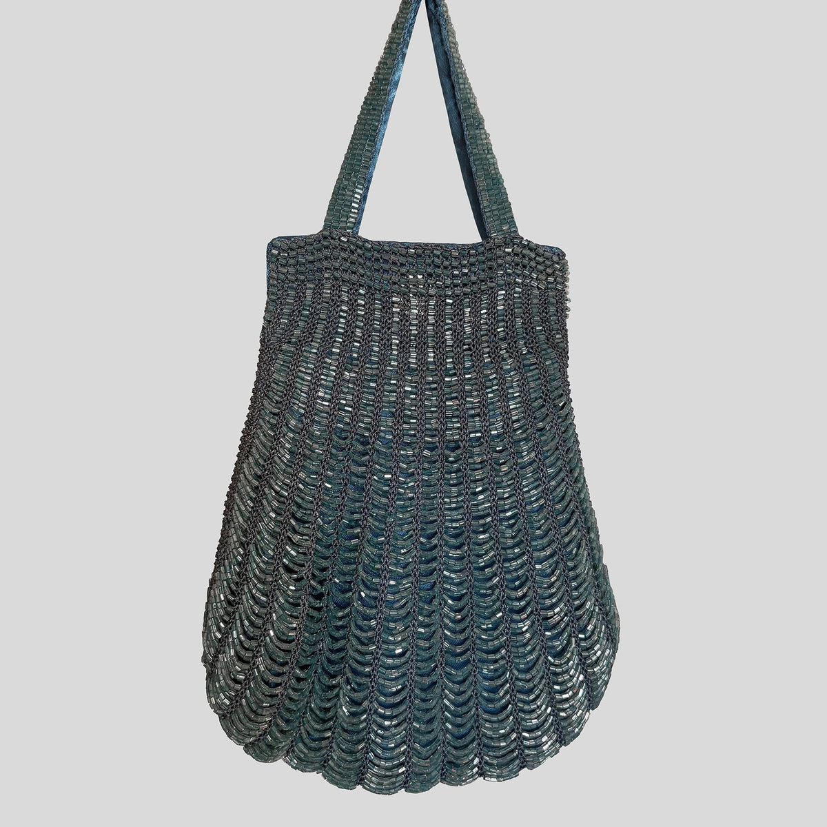 Beaded purse in blue