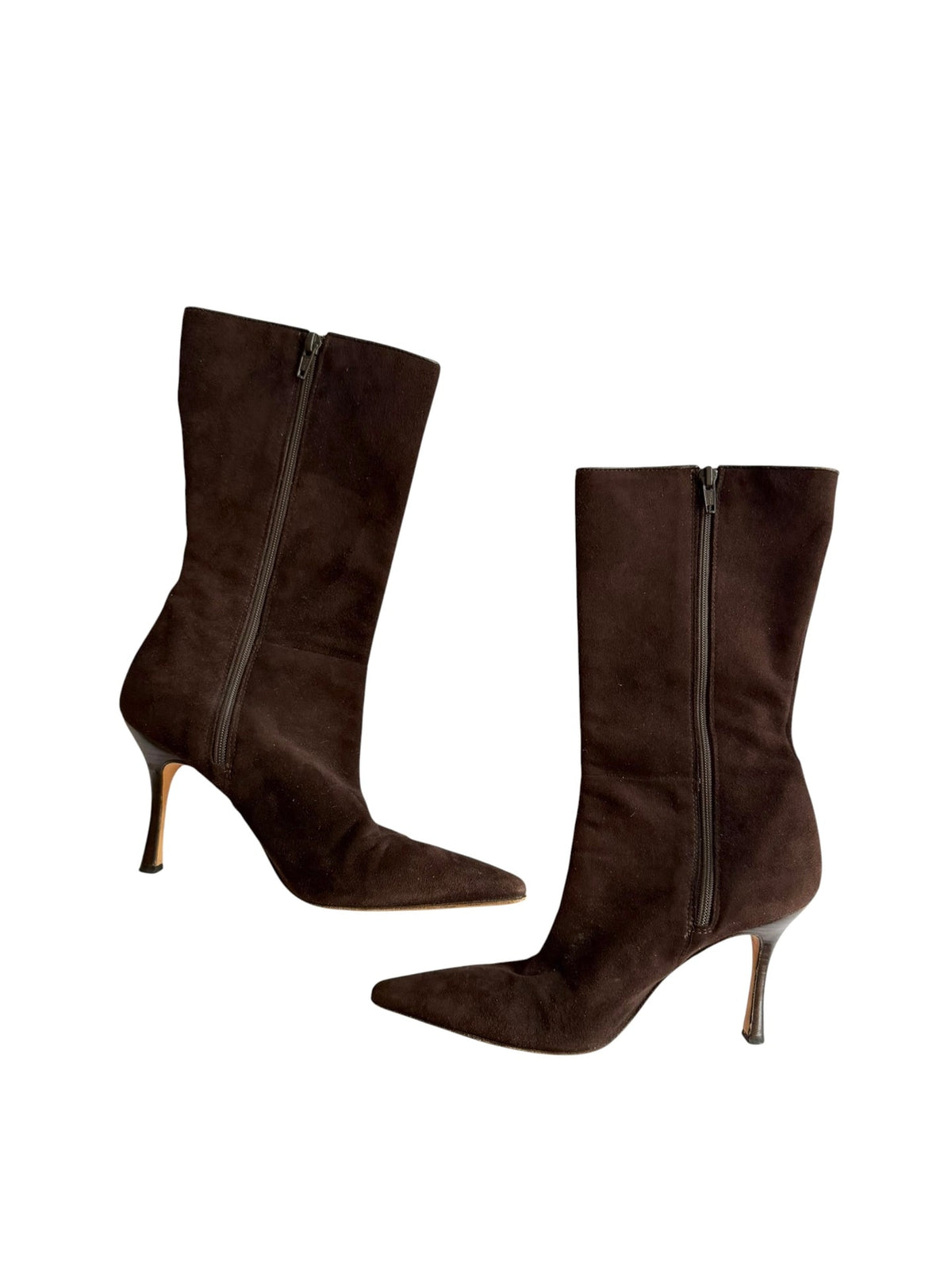 Manolo Blahnik brown suede boots (36)
