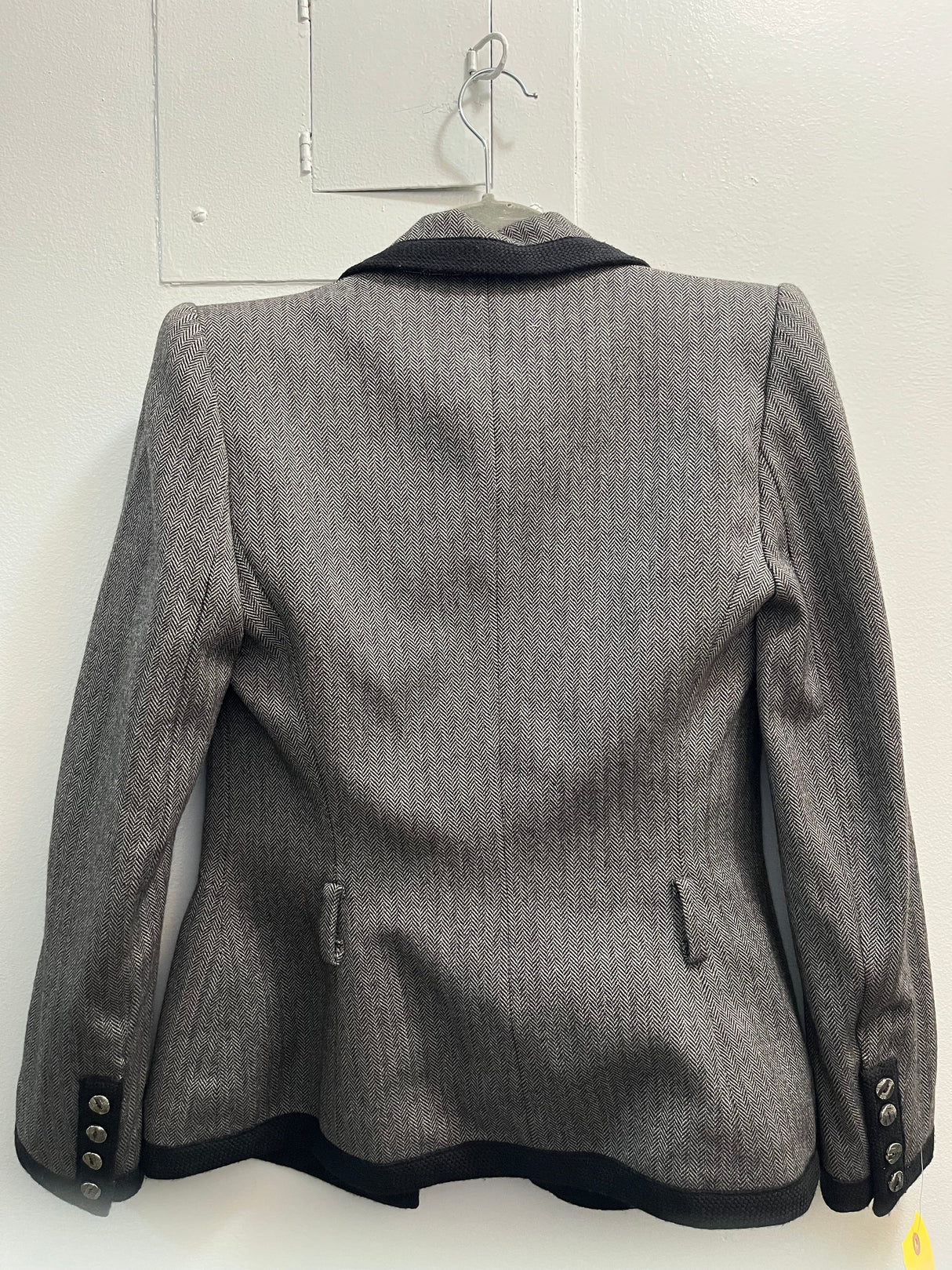 Givenchy Couture Houndstooth Gray and Black Double-Breasted Blazer Size 6