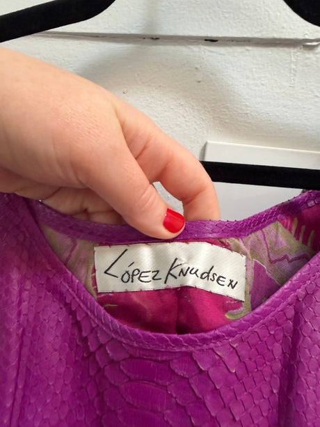 Lopez Knudsen vintage purple python top - sku tuv #77892
