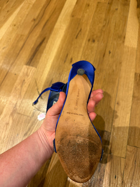 Manolo Blahnik Blue Heels Size 36 - sku TUV #6578