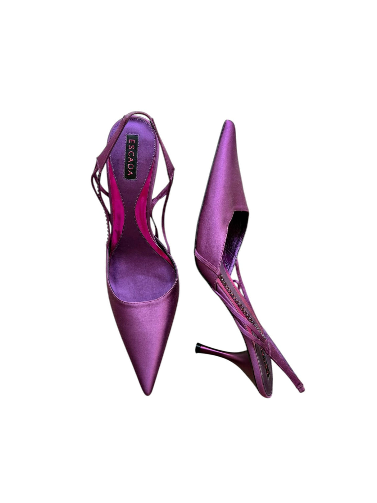 Escada purple satin heels (41)