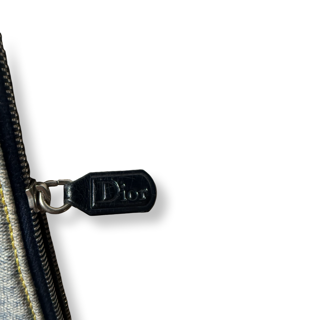 Dior Vintage Denim Print Saddle Pochette