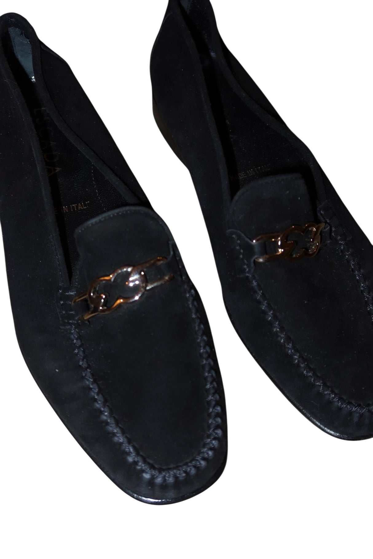 Escada black suede loafers (36)