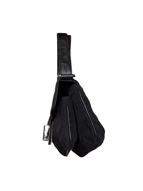 Chanel giant Mademoiselle black quilted nylon flap bag