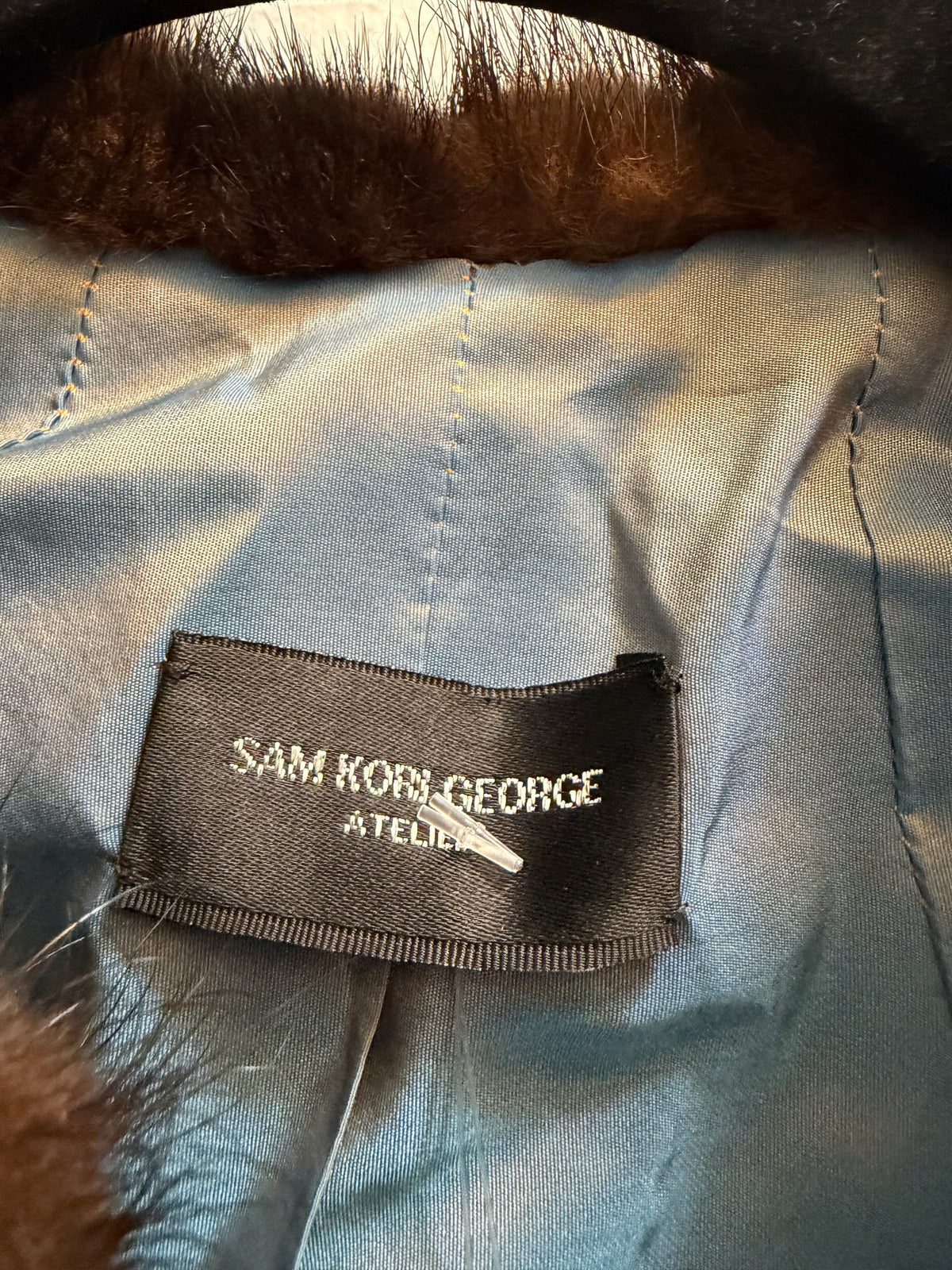 Sam Kori George Atelier wool jacket with mink trim - tuv #321895