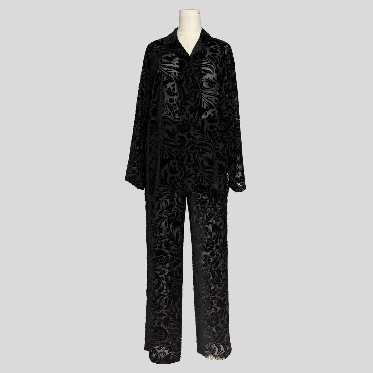 Velvet burnout pajama set