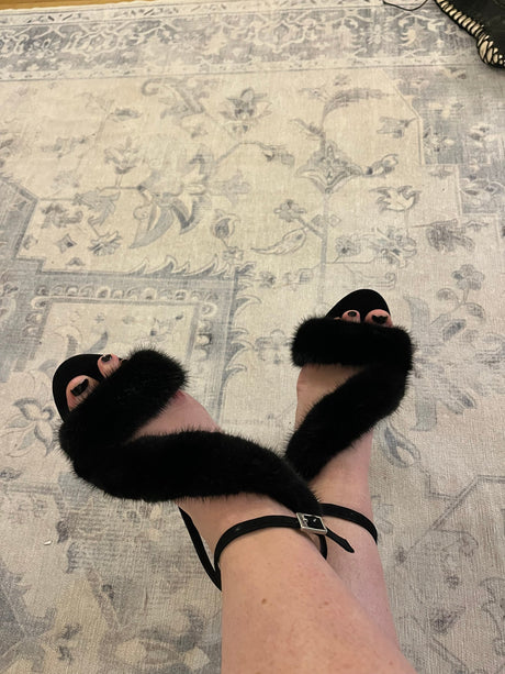 Vintage Barneys Mink Heels size 42