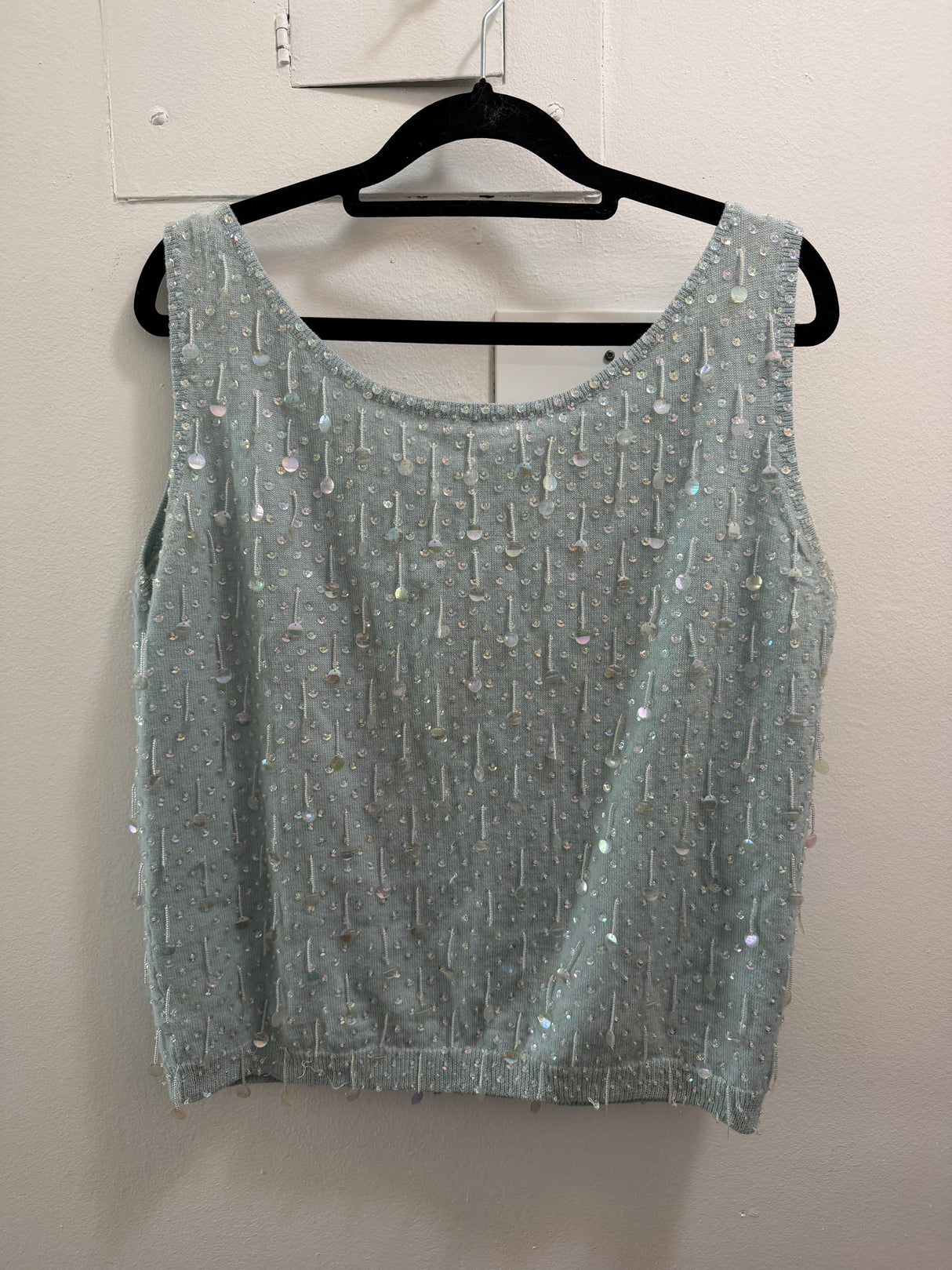 Blue bedazzled sweater vintage - SKU TUV #4457
