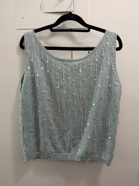 Blue bedazzled sweater vintage - SKU TUV #4457