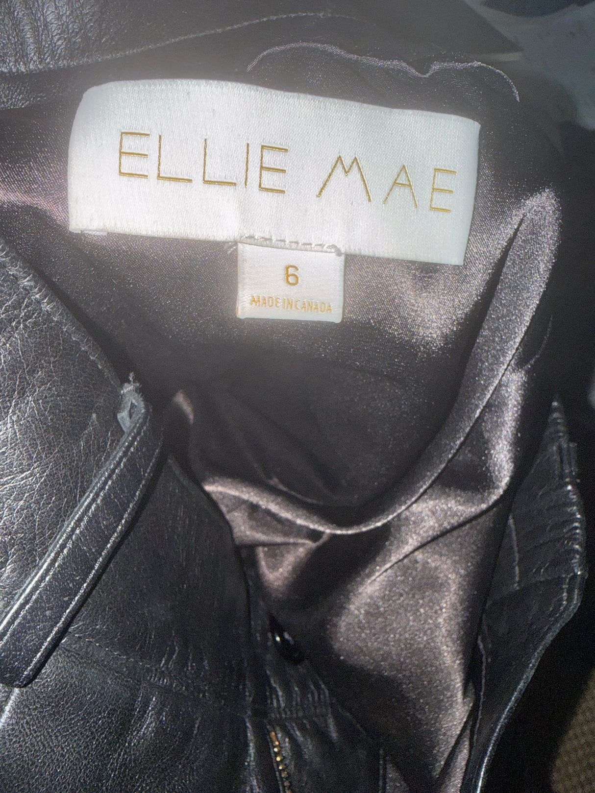 Ellie Mae Black Leather High Waisted Shorts