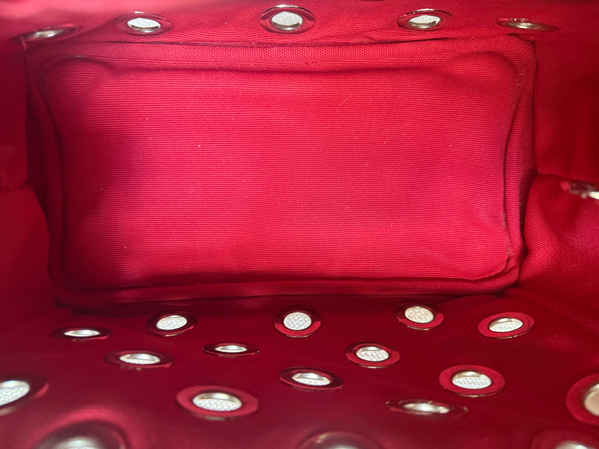 Prada Canapa Grommet Mini Tote