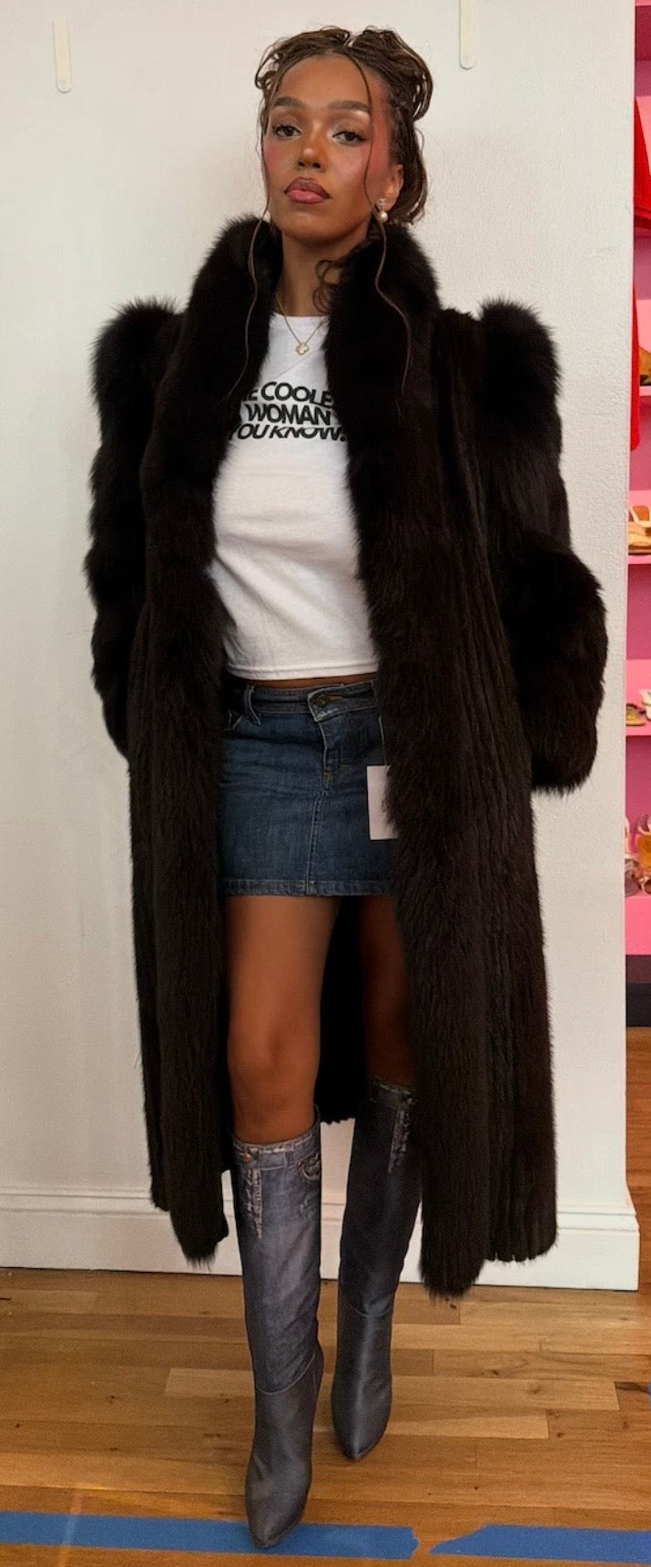 Rare dark mink with fox fur trim TUV #11