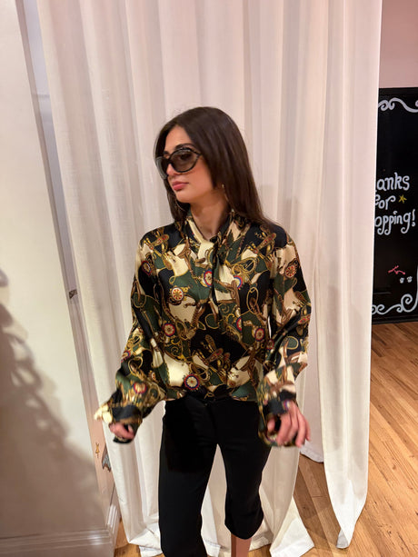 Vintage 100% silk top TUV #73