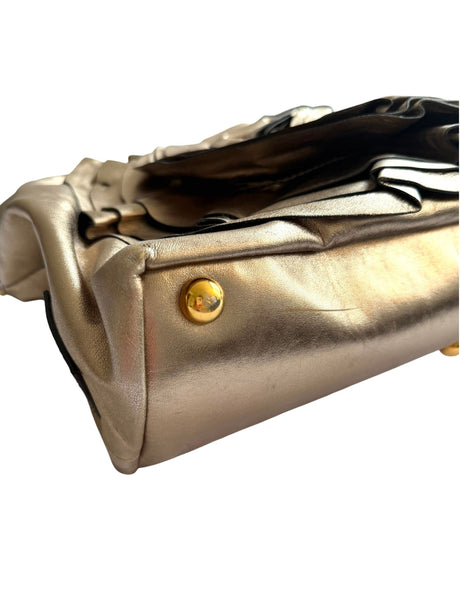 Valentino metallic rose gold Petale tote bag