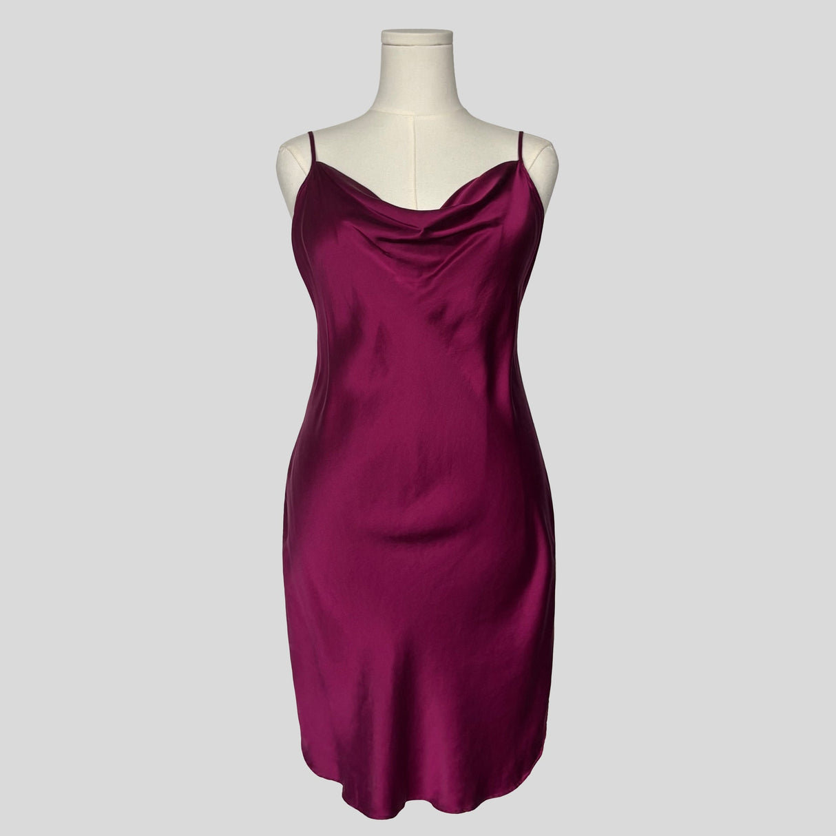 Draped silk slip