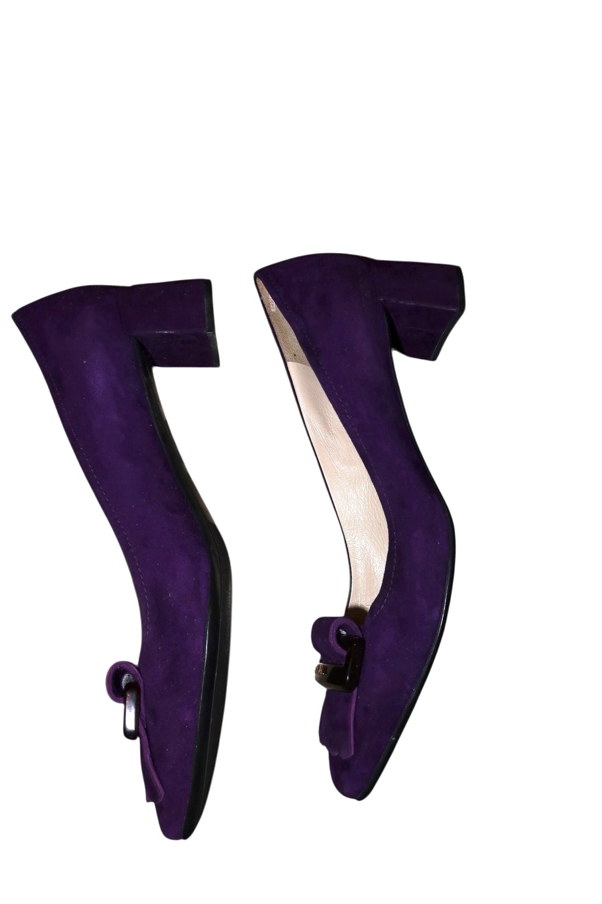 Prada purple suede chunky heels (40.5)