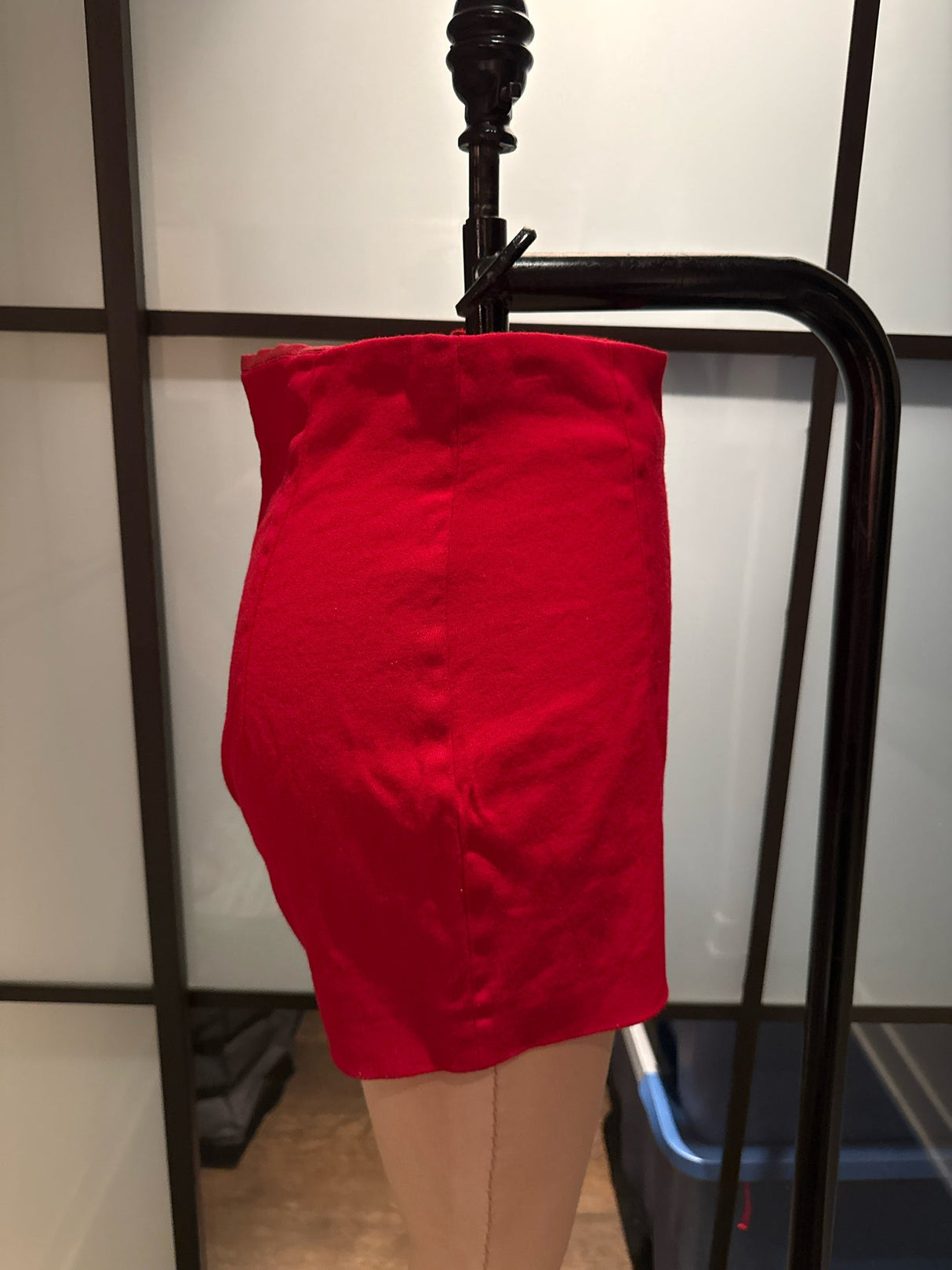 Moschino Cheap & Chic Red Wool High Waist Shorts Vintage