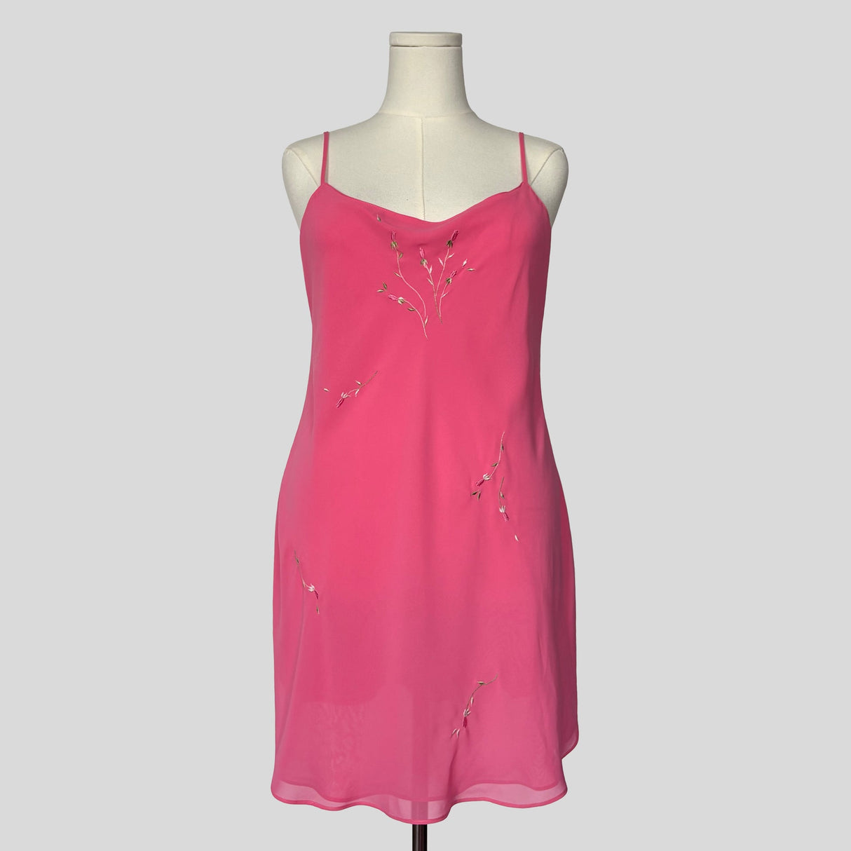 Dainty embroidered flower slip dress