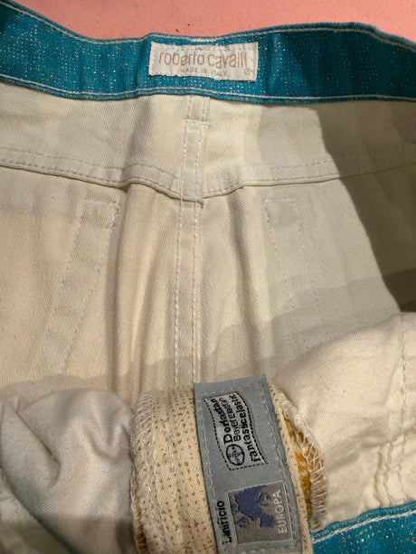 Vintage Rare 2001 Roberto Cavalli Elizabeth Taylor eye jeans size large - TUV #35291