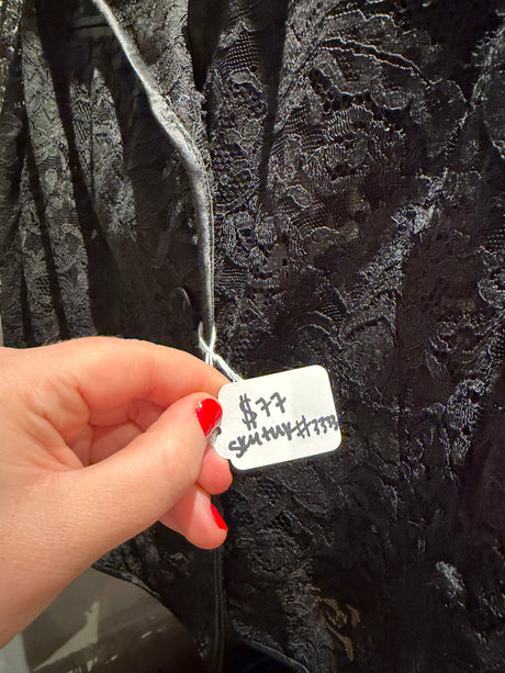 Lace jacket shirt black - tuv #3333