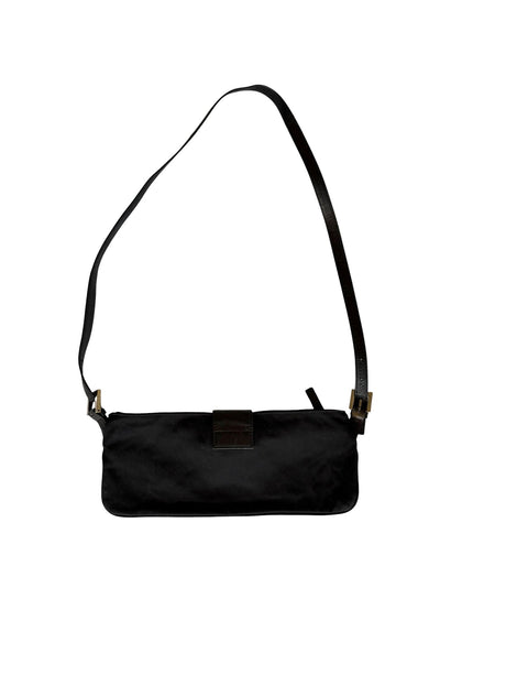 Fendi black neoprene shoulder bag