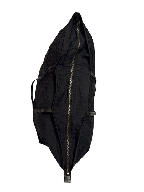 Fendi zucca black canvas tote bag