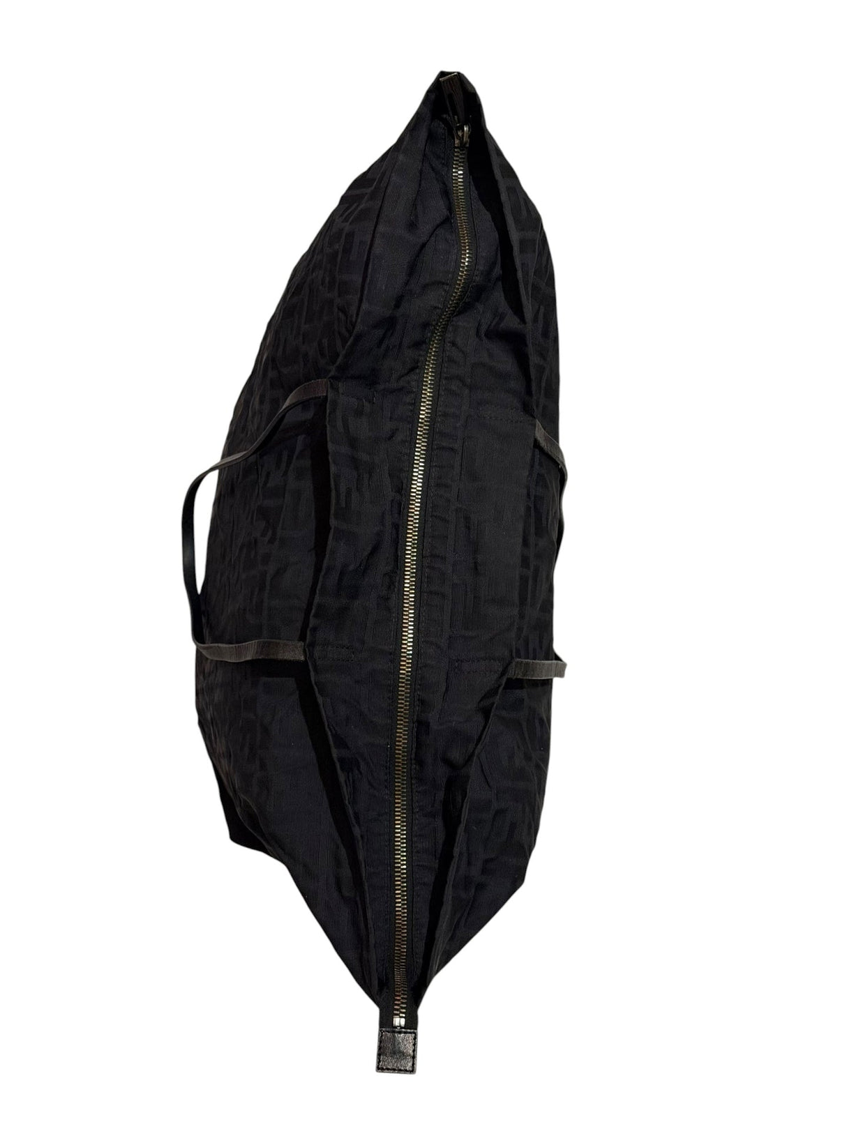 Fendi zucca black canvas tote bag