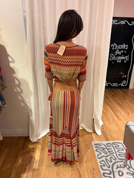 “As is” vintage Missoni shirt and skirt 2 piece set TUV #32135