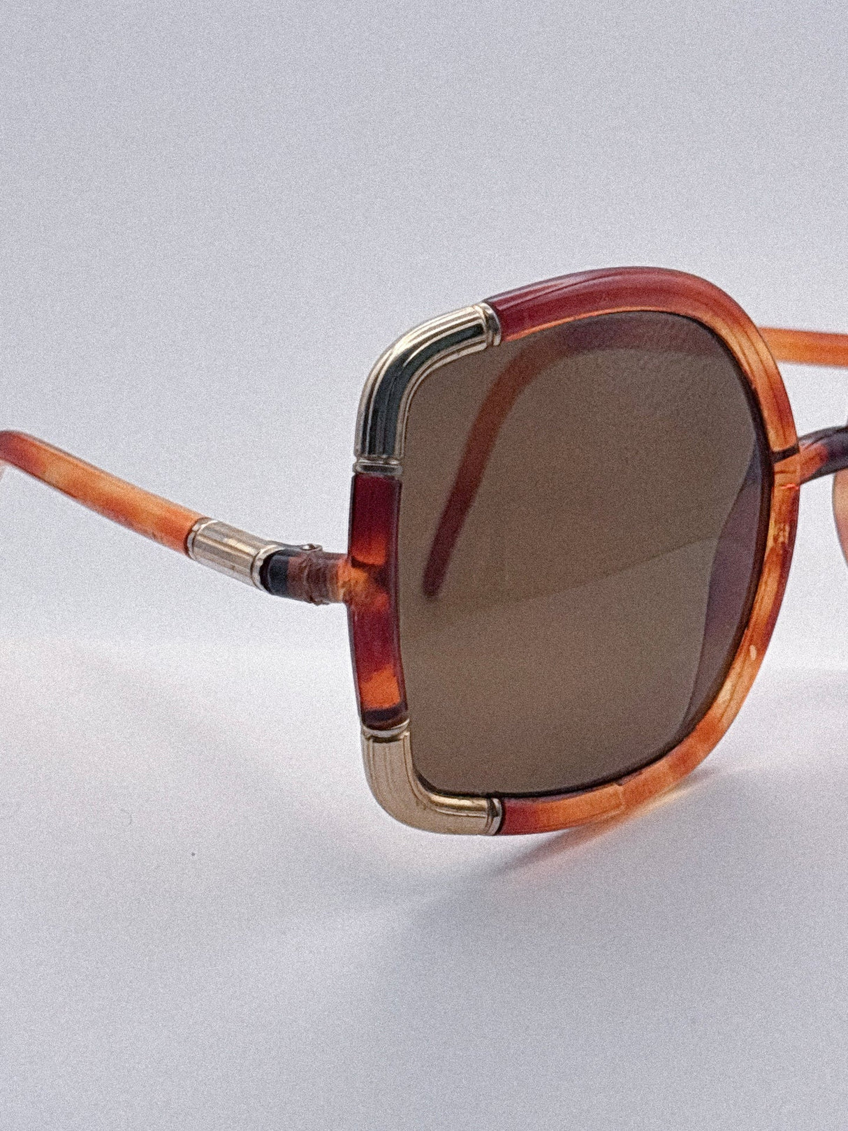 “Le Carré Ambre” 1970s Ted Lapidus Handmade Sunglasses