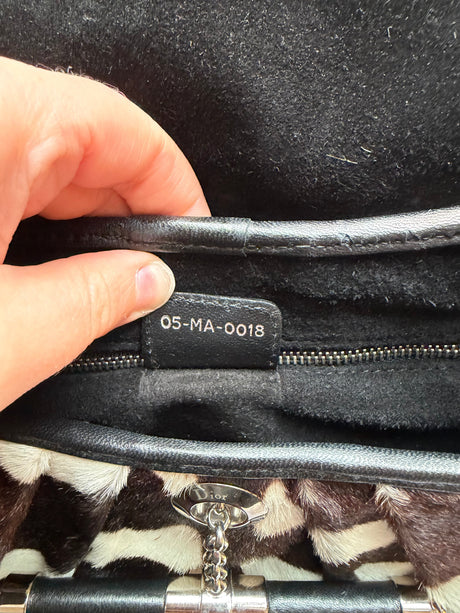 Ultra Rare Christian Dior Jazz Club Zebra Pony Hair Bag - TUV #444456