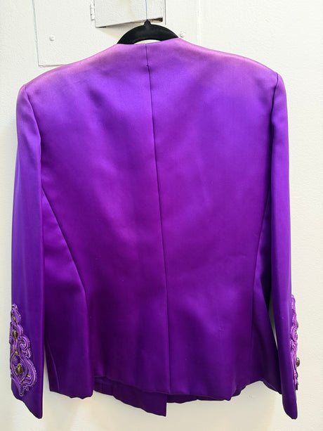 Vintage Purple Givenchy Embellished Blazer with Stunning Embroidery- size M