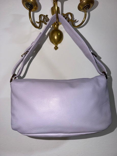 Authentic Vintage Valentino Garavani Spring/Summer 2004 Rhinestone Butterfly Lambskin Leather Shoulder Bag – Pastel Lilac
