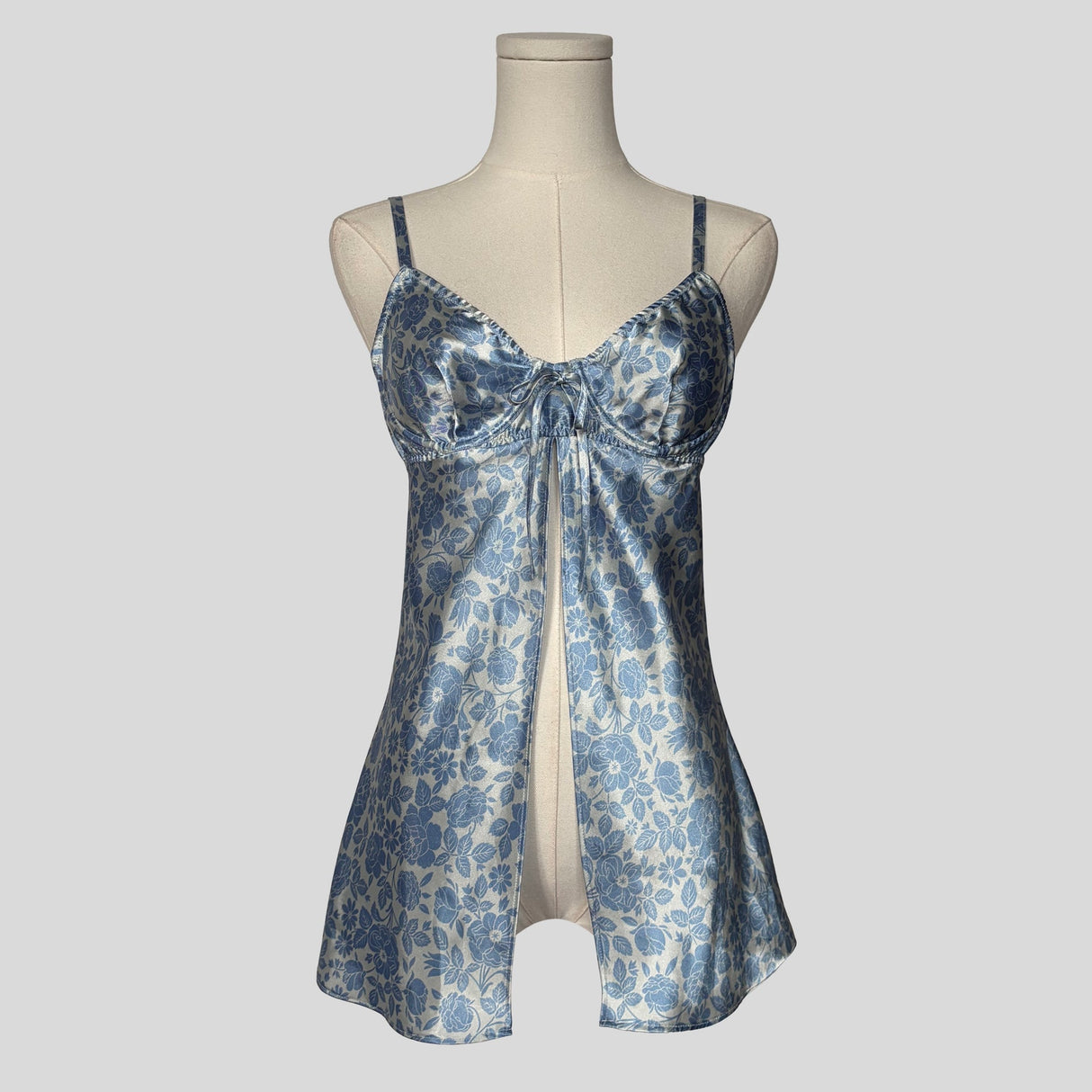 Floral underwire split front slip