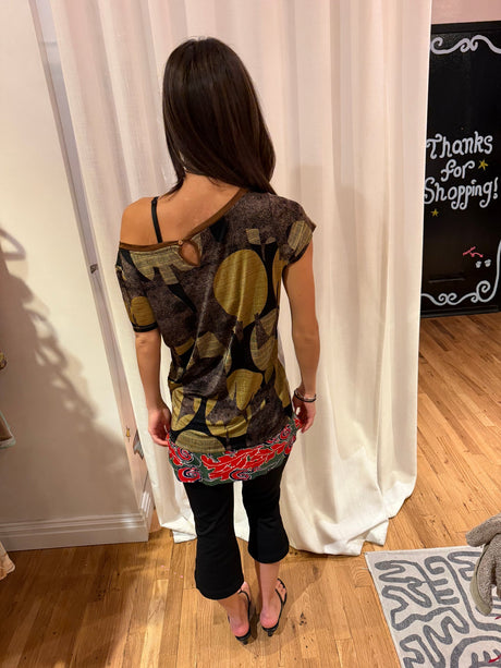 Custo Barcelona woman shirt with brown details sku tuv #23