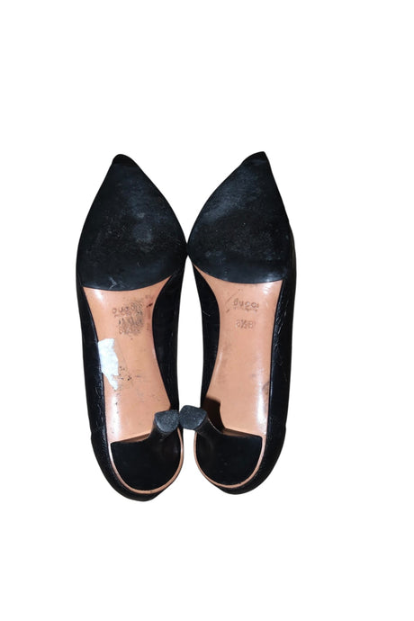Gucci black croc heels (8.5)