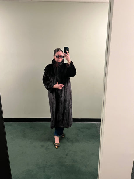 Chocolate Brown Full Length Mink Coat