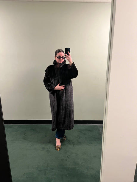 Chocolate Brown Full Length Mink Coat