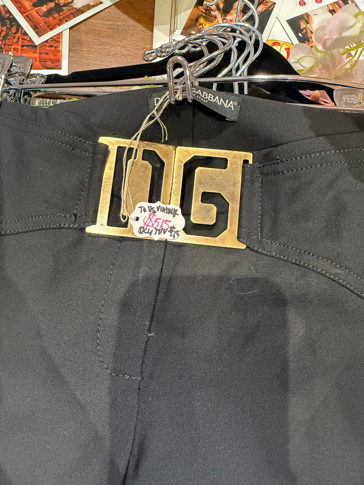 Dolce & Gabbana Iconic Y2K black wool pants as seen on MaryKate and Ashley