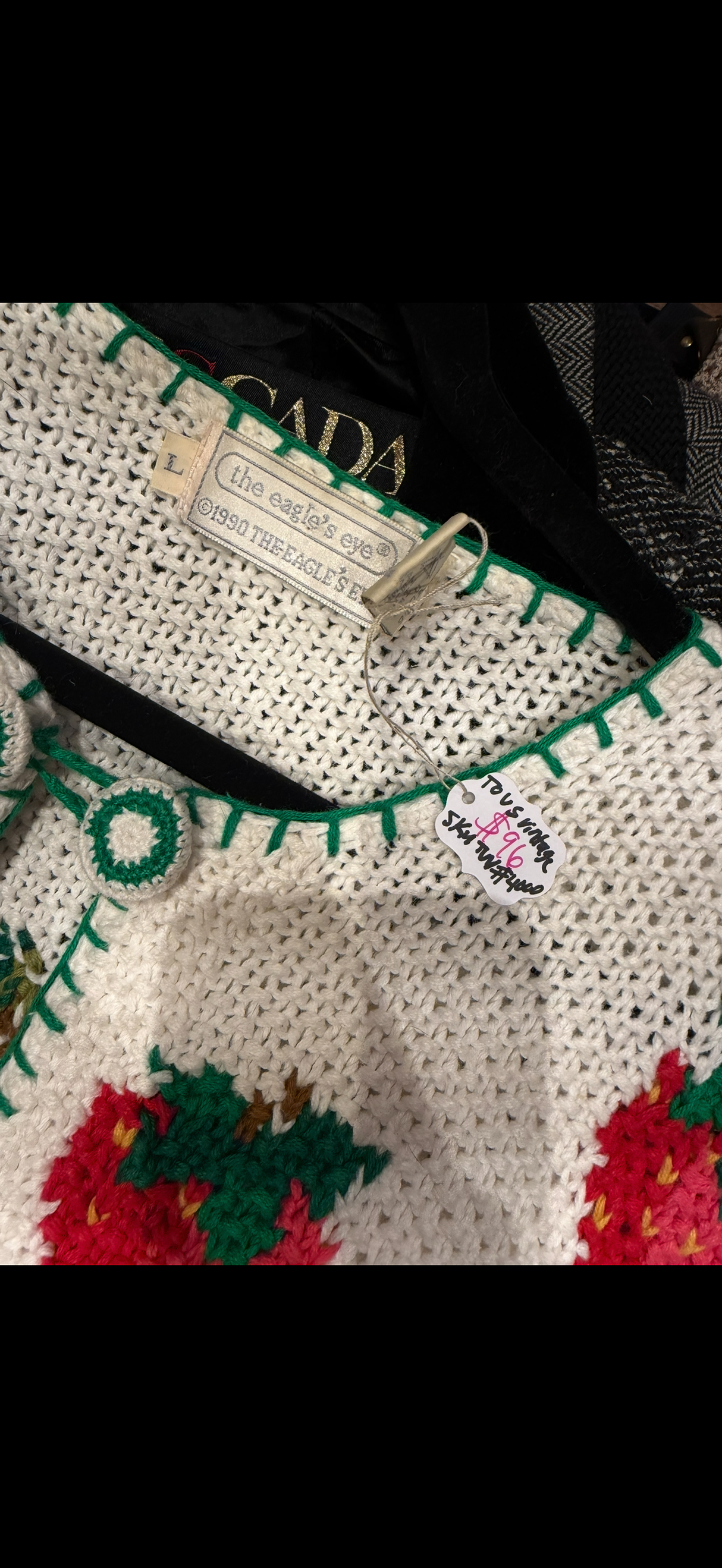 Eagles eye 100% wool white fruit sweater - sku tuv #4000